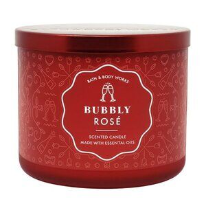 Bath & Body Works Bubbly Rosé 3-Wick Candle • Champagne Berries Citrus •